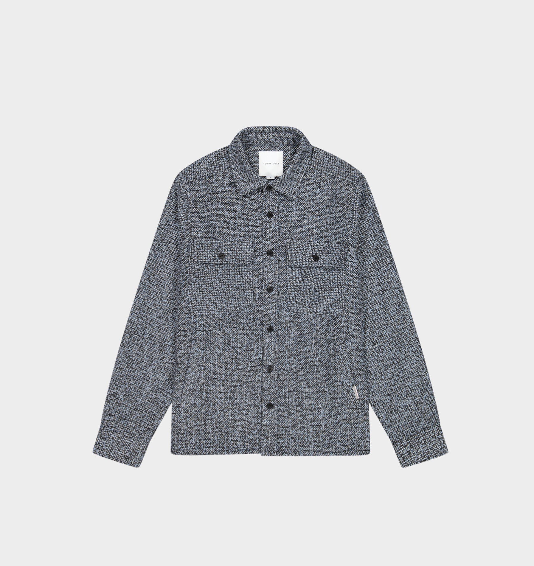 Tweed Overshirt - Blue/Black