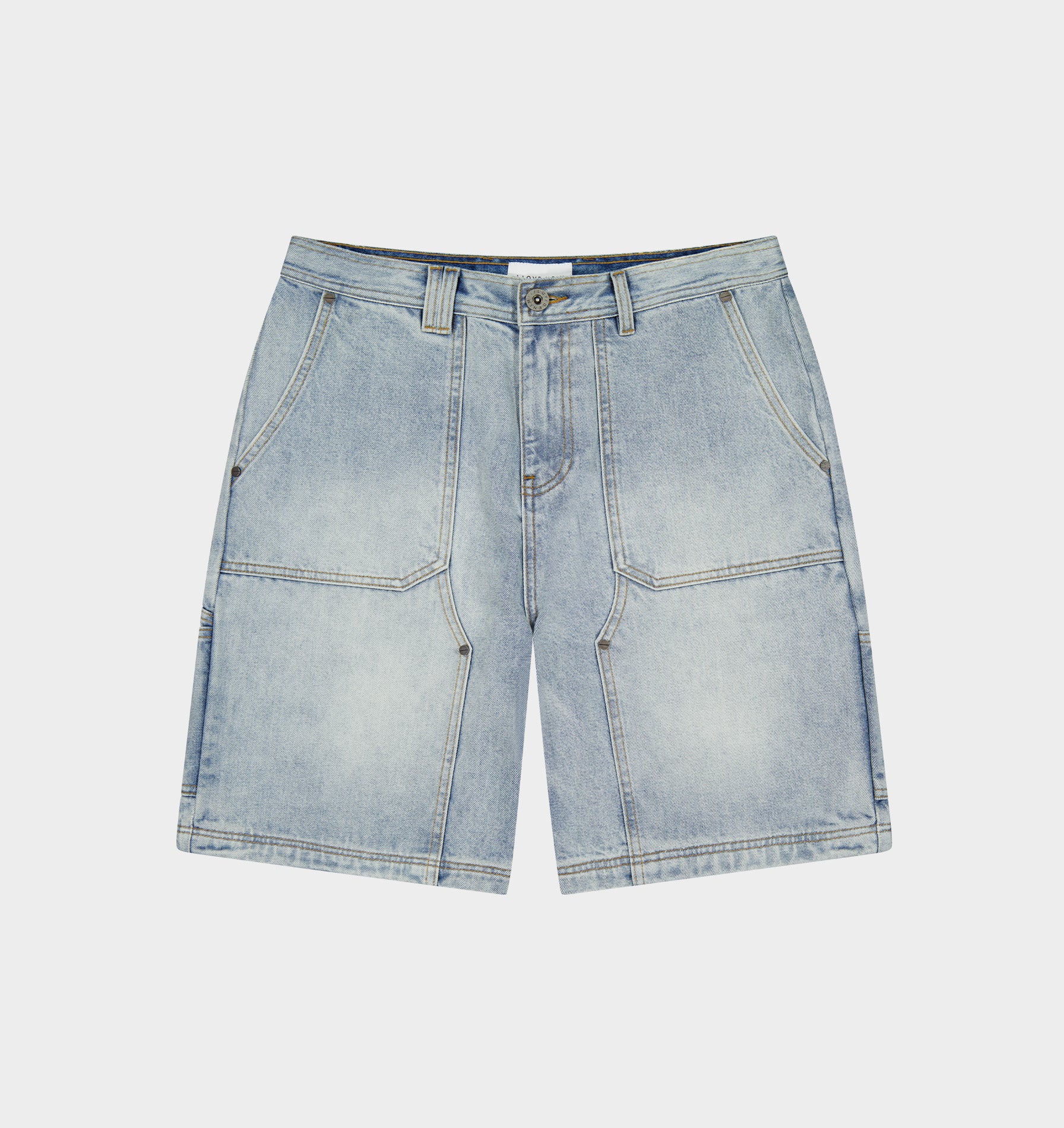 Double Knee Workers Short - Light Vintage Blue