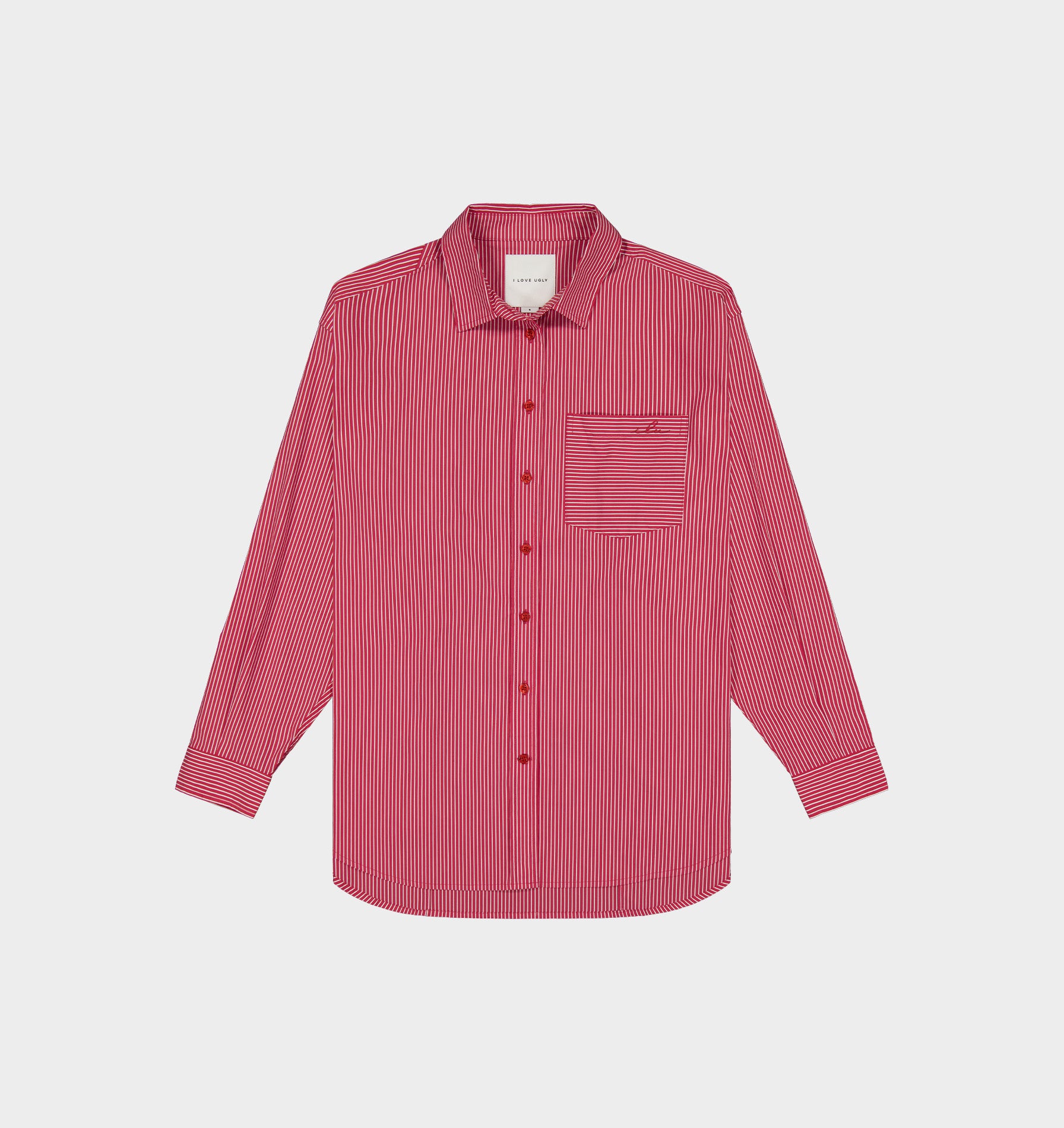 Brooklyn Oversized Shirt - Red Stripe