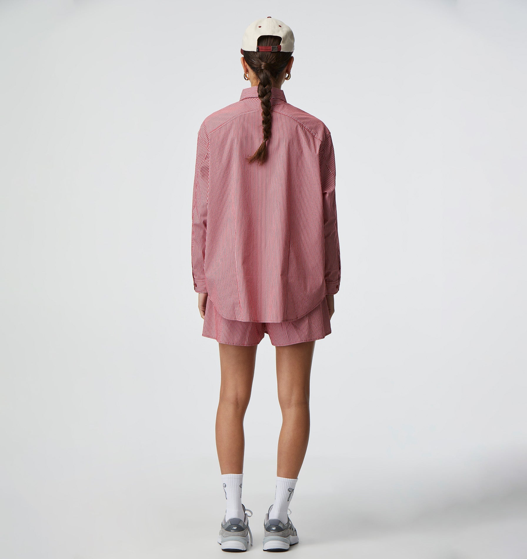 Brooklyn Oversized Shirt - Red Stripe