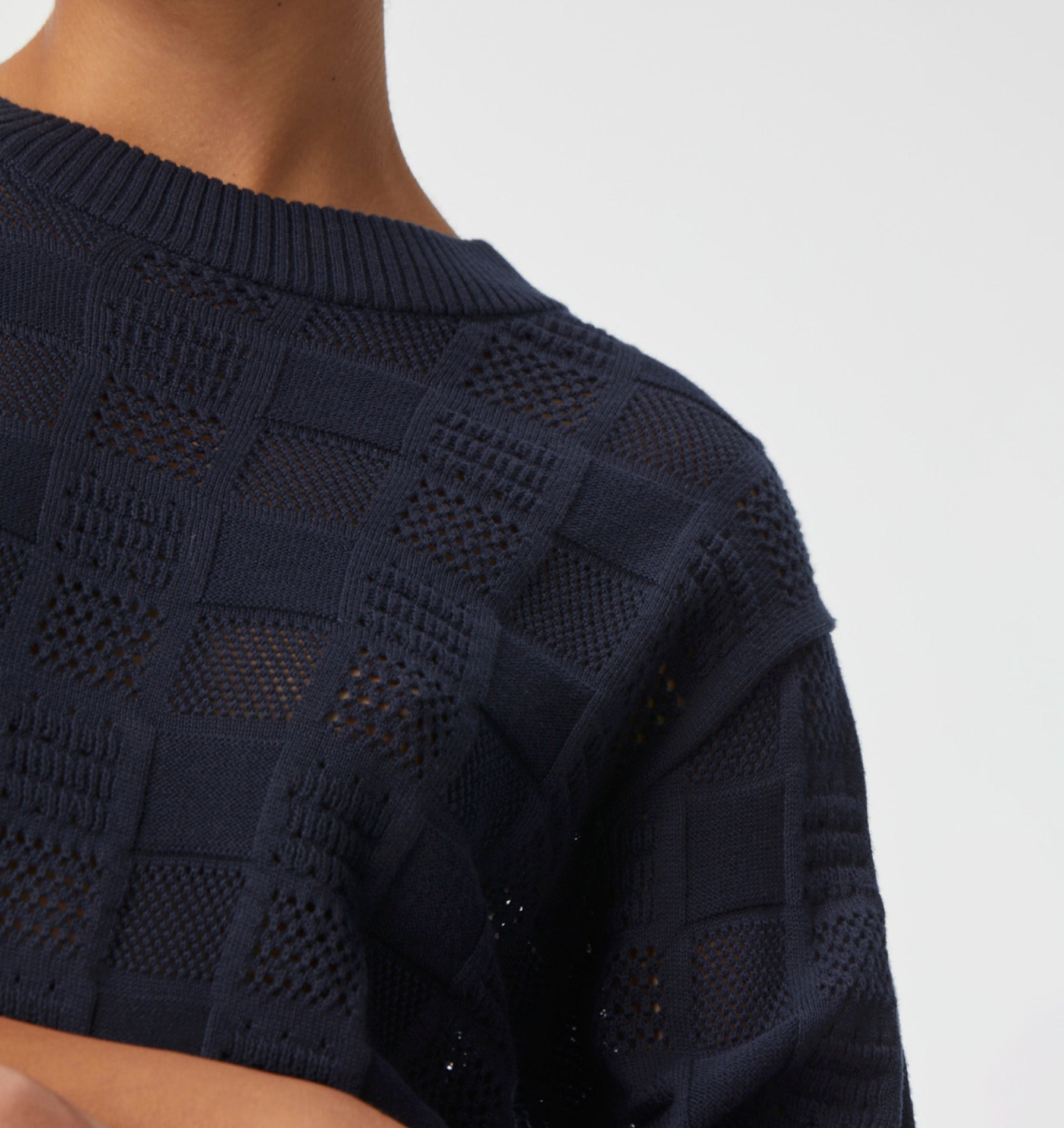 Mon Knitted Tee - Navy