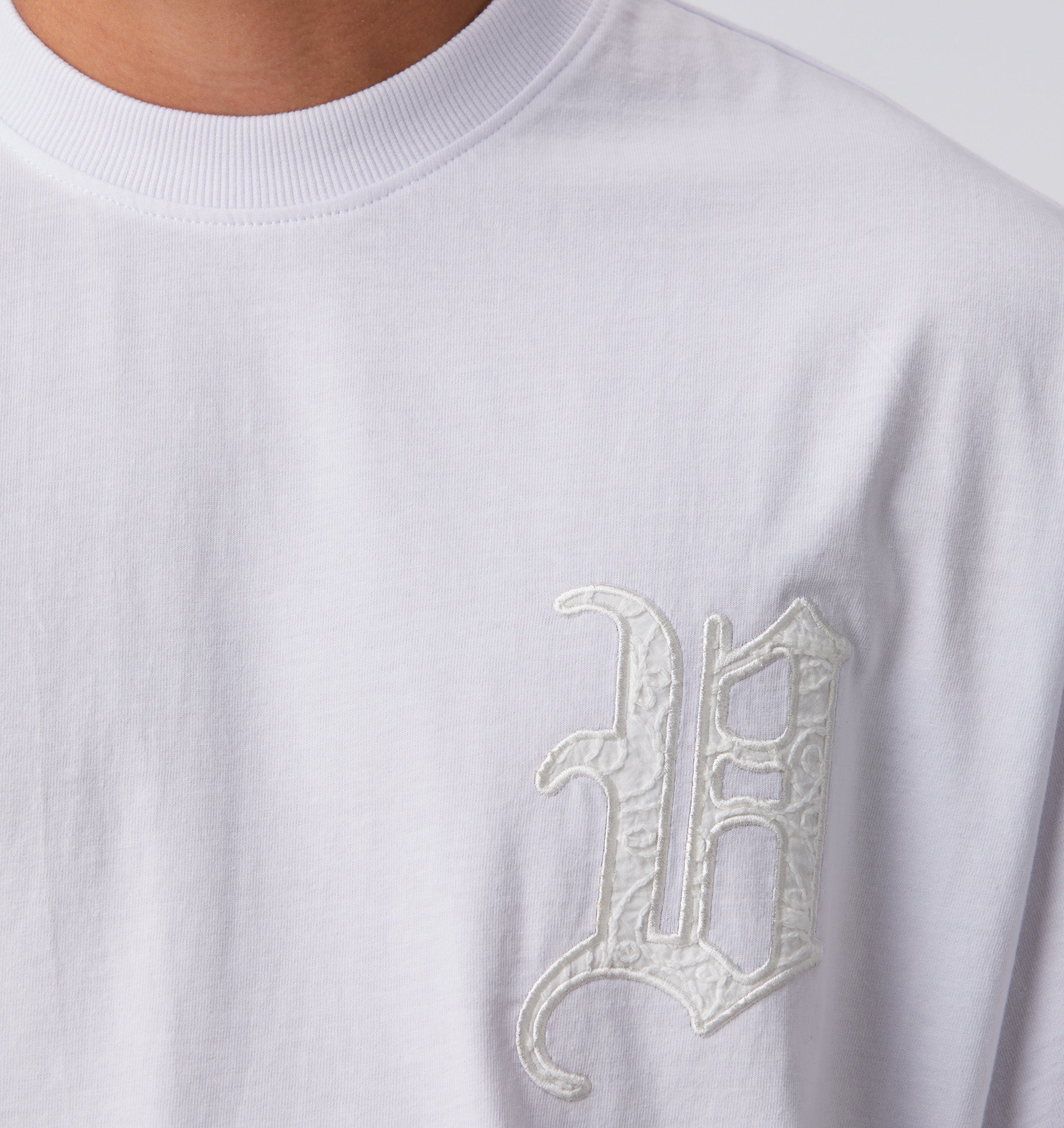 Lace U Box Tee - White