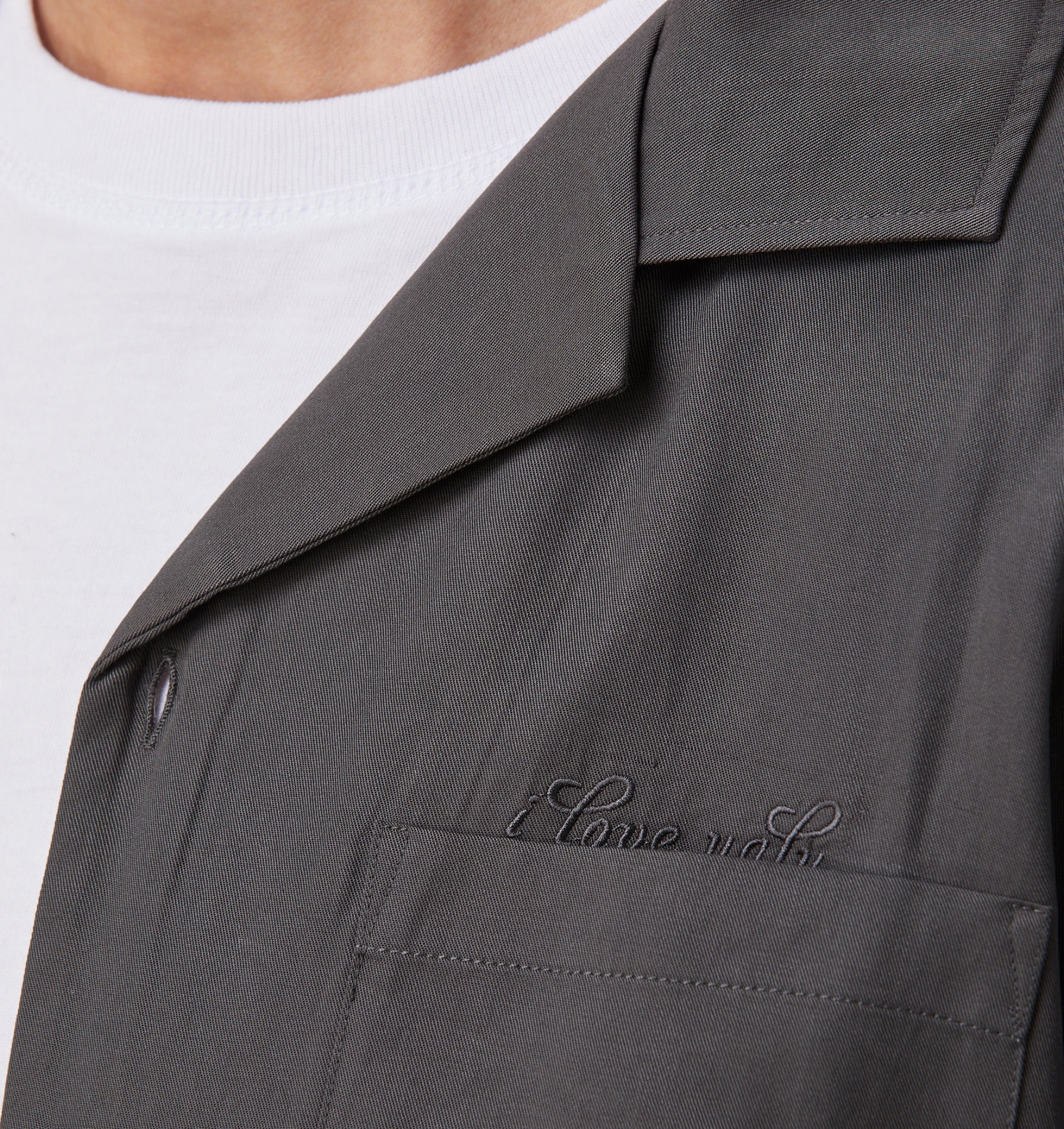 Austin Cuban Collar Shirt - Charcoal