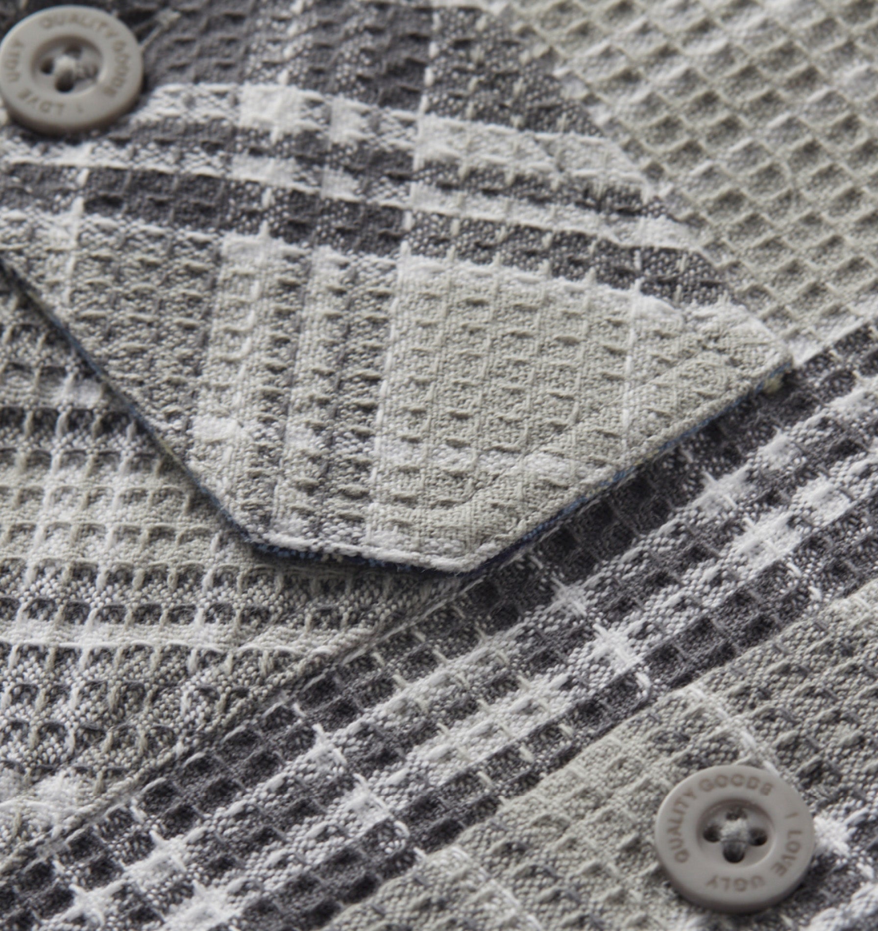 Check Waffle Shirt - Grey