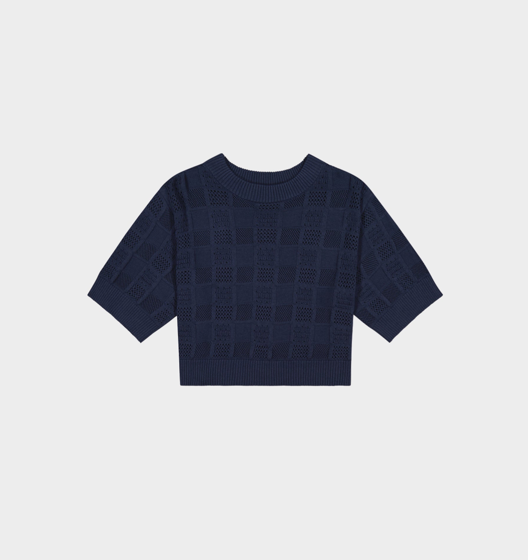 Mon Knitted Tee - Navy